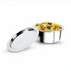 USHA SHRIRAM Stainless Steel Tope Set with Lid 5pcs (800ml+1L+1.4L+1.9L+2.4L) Gas Induction Flat Bottom