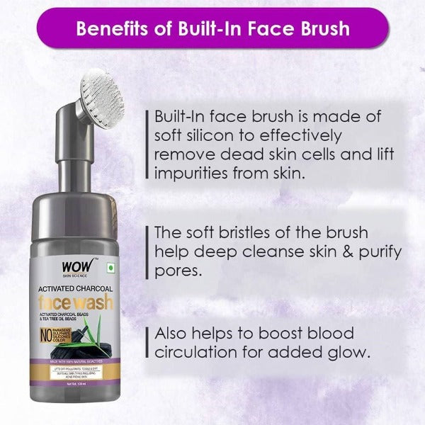 Wow Skin Science Charcoal Foaming Face Wash - 100 ml