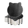 UMAI Unique Tea Coaster Set of 6 10cm 9mm Thick Black White Non Slip Mat Housewarming Gift