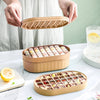UMAI 2 Layer Ice Cube Tray | 72 Compartments | Storage Box & Scoop | Yellow (CH231001B)