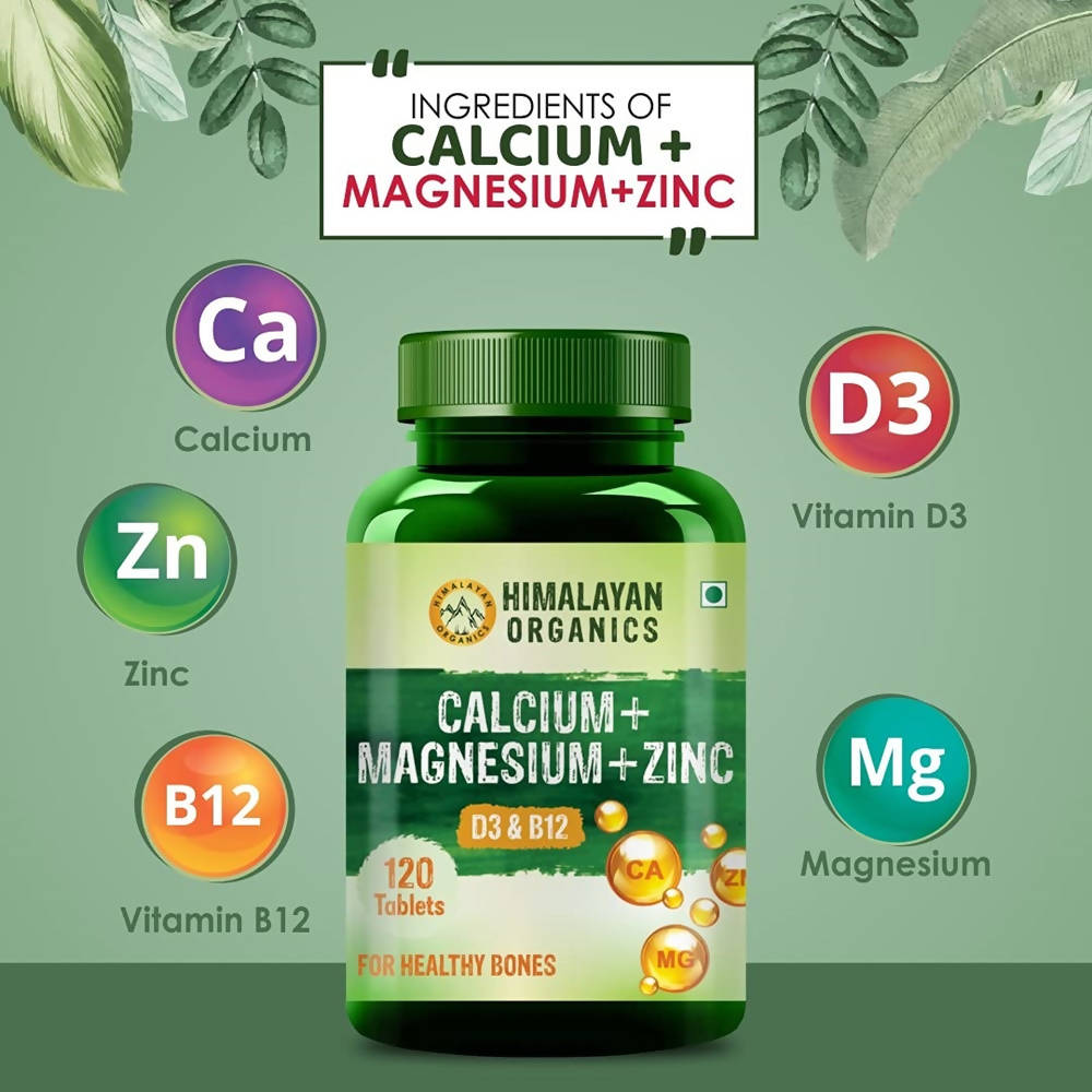 Himalayan Organics Calcium+Magnesium+Zinc D3 & B12 - 120 tabs