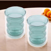 UMAI Double Wall Borosilicate Glass Coffee Mugs Set of 2 (200ml) | Curvy | Green
