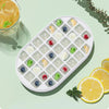 Kuber Industries Ice Box with 36 Compartments | Soft Bottom Ice Cube Tray | White