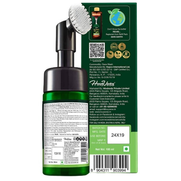 Wow Skin Science Green Tea Foaming Face Wash - 100 ml
