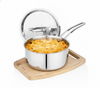Esspy Tri-Ply Stainless Steel Sauce Pan With S.S Lid | Tri-Ply Milk/Tea Pan | Gas, Stove and Induction Compatible for Fast Cooking | Riveted Long Handle | Food Safe & PFOA Free | Scratch Resistant