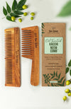 Nat Habit Kacchi Neem Comb Combo Dual + Wide