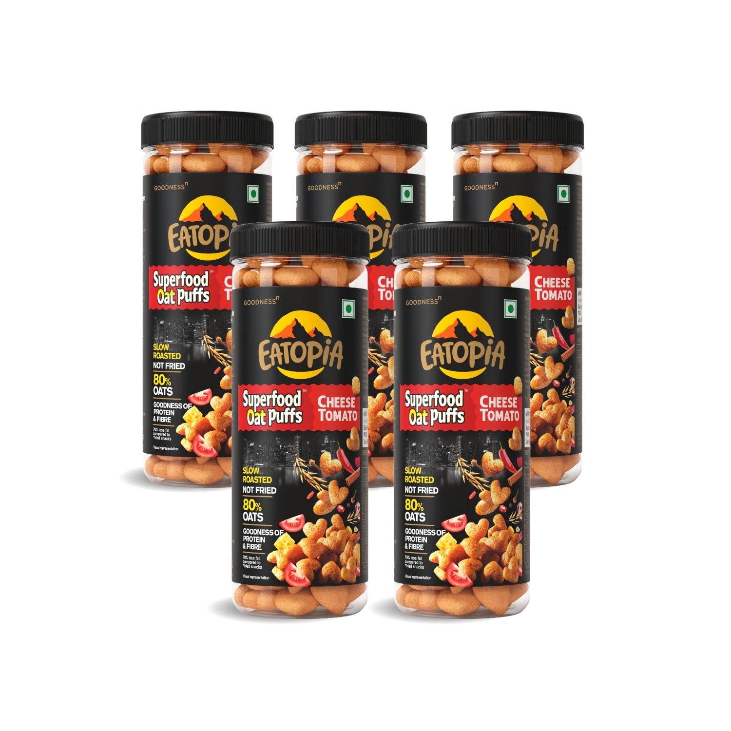 Eatopia Superfoods Oat Puffs - Cheese Tomato - DesiPick