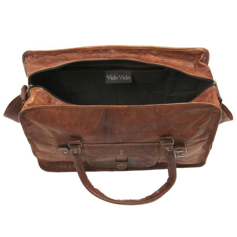 Craftshades – 20 Inch Handcrafted Travel Duffle Goat Leather Bag | 100 Genuine Leather