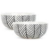 USHA SHRIRAM Ceramic Bowl for Snack Dinner 2pcs Design 8 Microwave Refrigerator Safe Scratch Resistant