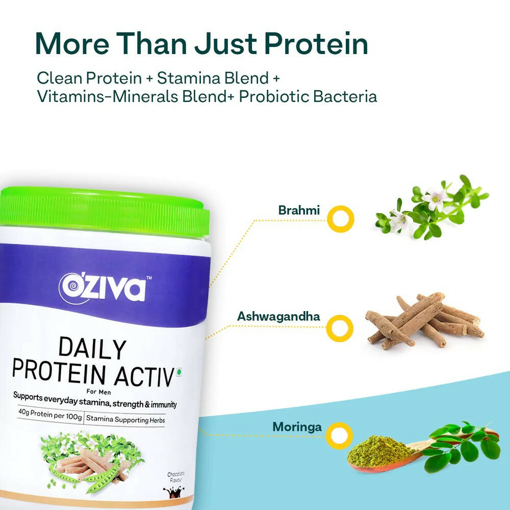 OZiva Daily Protein Activ for Men - 300 gms