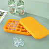 UMAI Ice Cube Tray | 28 Compartments | Easy Release with Lid | Orange