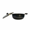 USHA SHRIRAM Hard Anodized Non-Stick Aluminium Kadai 2.8L with Lid Bakelite Handle Induction