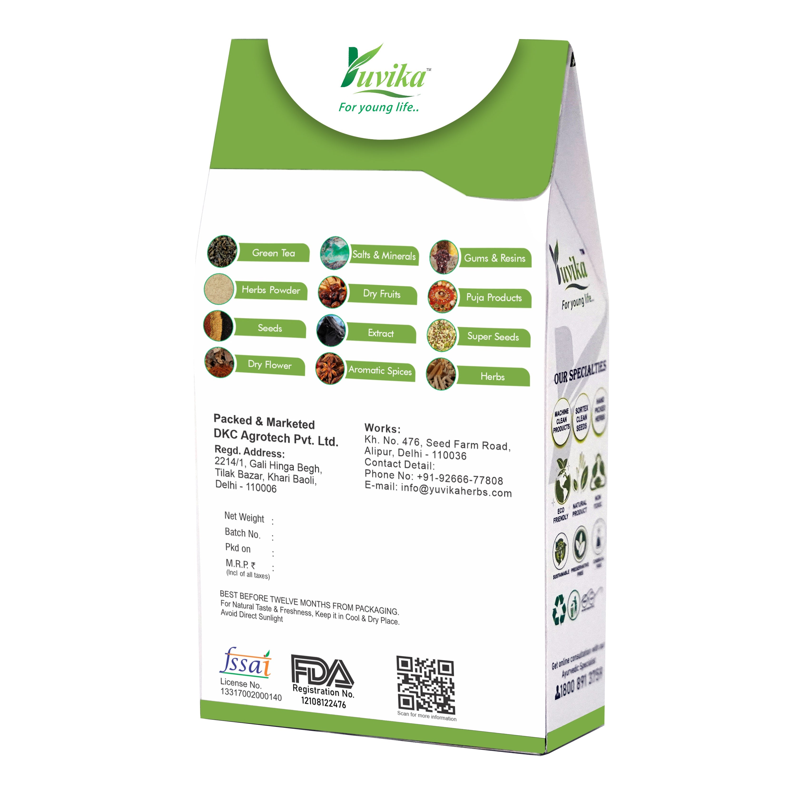 Yuvika Awla Powder - Amla Dry - Phyllanthus Emblica - Indian Gooseberr ...